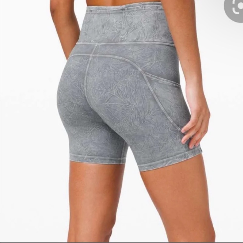lululemon Fast and free short 6” ice dye non reflective ice wash Asphalt grey